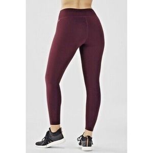 Fabletics Maroon 7/8 Powerhold Leggings
